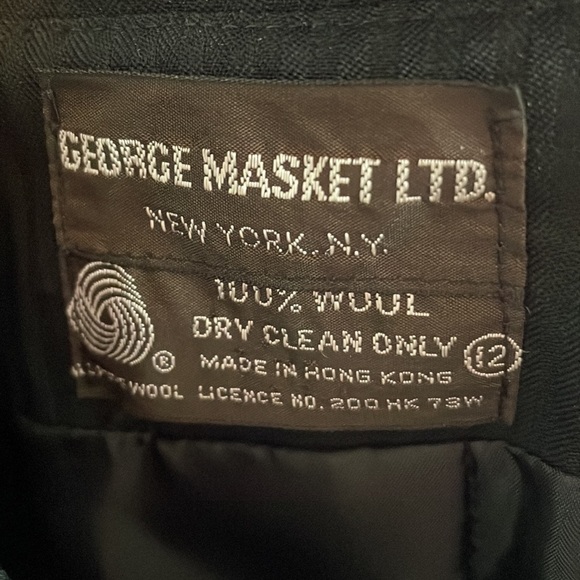 Vintage George Masket LTD Black Wool Snap Front Jacket Women's Size 12 - Picture 3 of 4